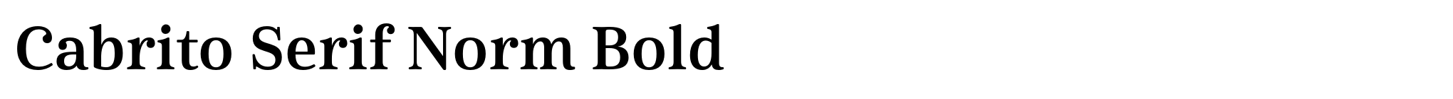Cabrito Serif Norm Bold image